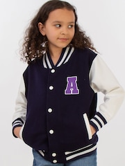 Brands In Blue Stitch Angel Varsity Jacket - Image 1 of 4