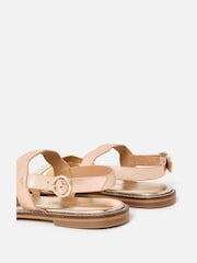 Oliver Bonas Metallic Wavy Leather Sandals - Image 5 of 6