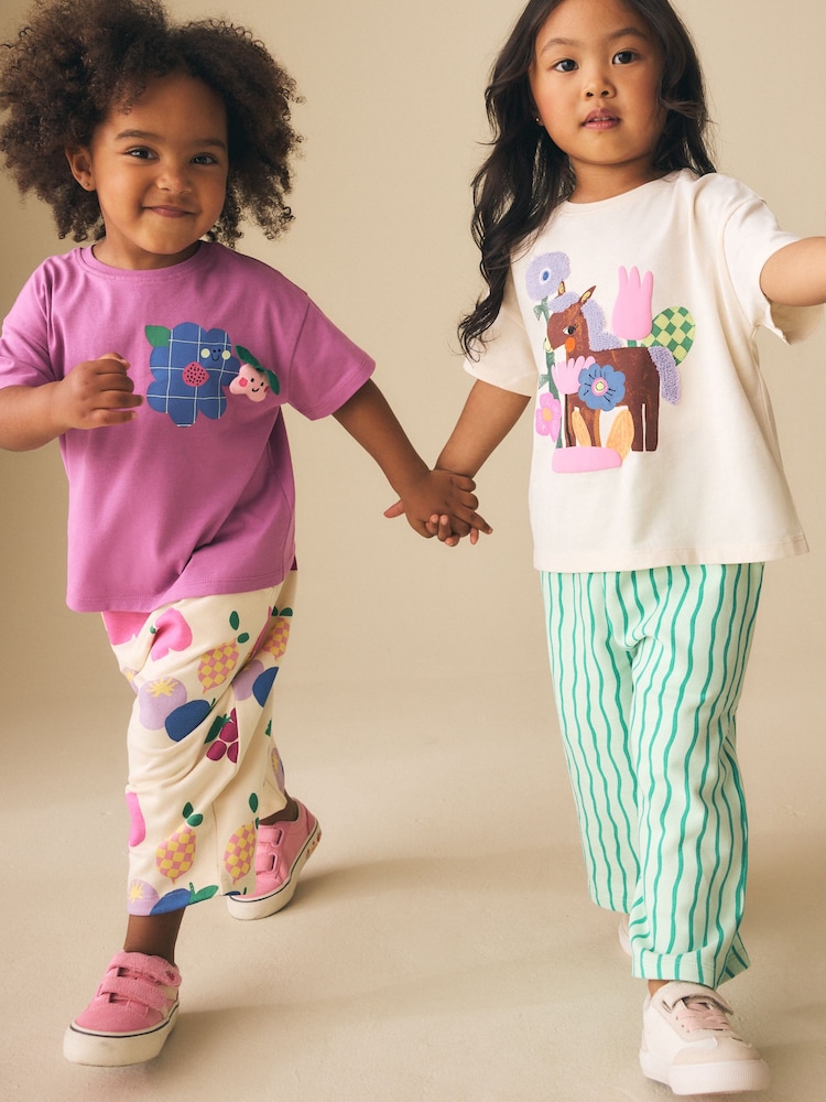 أرجواني/أخضر - حزمة من 2 تضم طقم توب وبنطلون (3شهور-7سنوات) - صورة 1 من 5 أرجواني/أخضر - حزمة من 2 تضم طقم توب وبنطلون (3شهور-7سنوات) - صورة 1 من 5