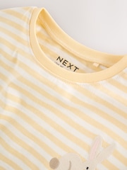 Neutral/Blue Frill Detail Long Sleeve Tops 4 Pack (3mths-7yrs) - Image 8 of 11