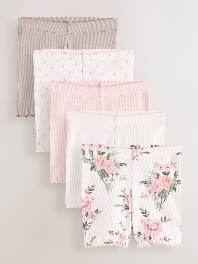 Pink Cycle Shorts 5 Pack (3mths-7yrs) - Image 1 of 9