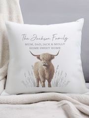 Personalised Highland Cow Cushion by PMC - Image 1 of 3