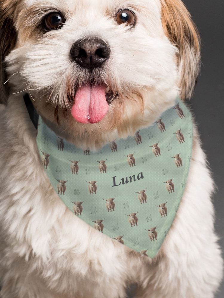Personalised Highland Cow Dog Bandana by PMC - Image 2 of 3