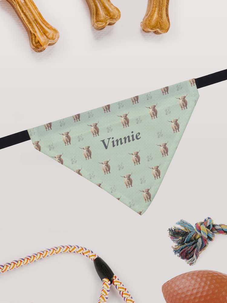 Personalised Highland Cow Dog Bandana by PMC - Image 3 of 3