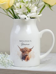 Personalised Highland Cow Flower Jug Vase by PMC - Image 3 of 3