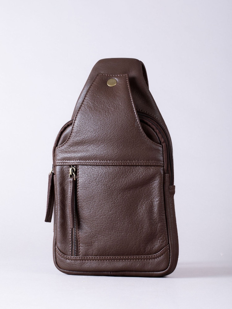 Lakeland Leather Brown Explorer Sling Bag - Image 1 of 8