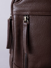 Lakeland Leather Brown Explorer Sling Bag - Image 6 of 8
