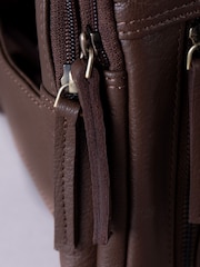 Lakeland Leather Brown Explorer Sling Bag - Image 7 of 8