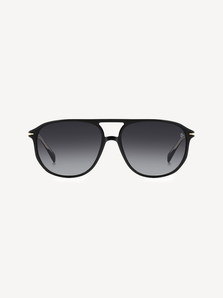 Eyewear by David Beckham Round Black Sunglasses - Image 1 of 4
