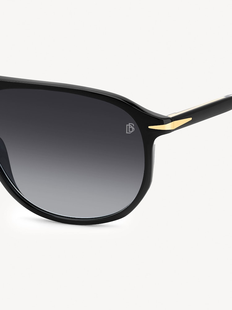 Eyewear by David Beckham Round Black Sunglasses - Image 2 of 4