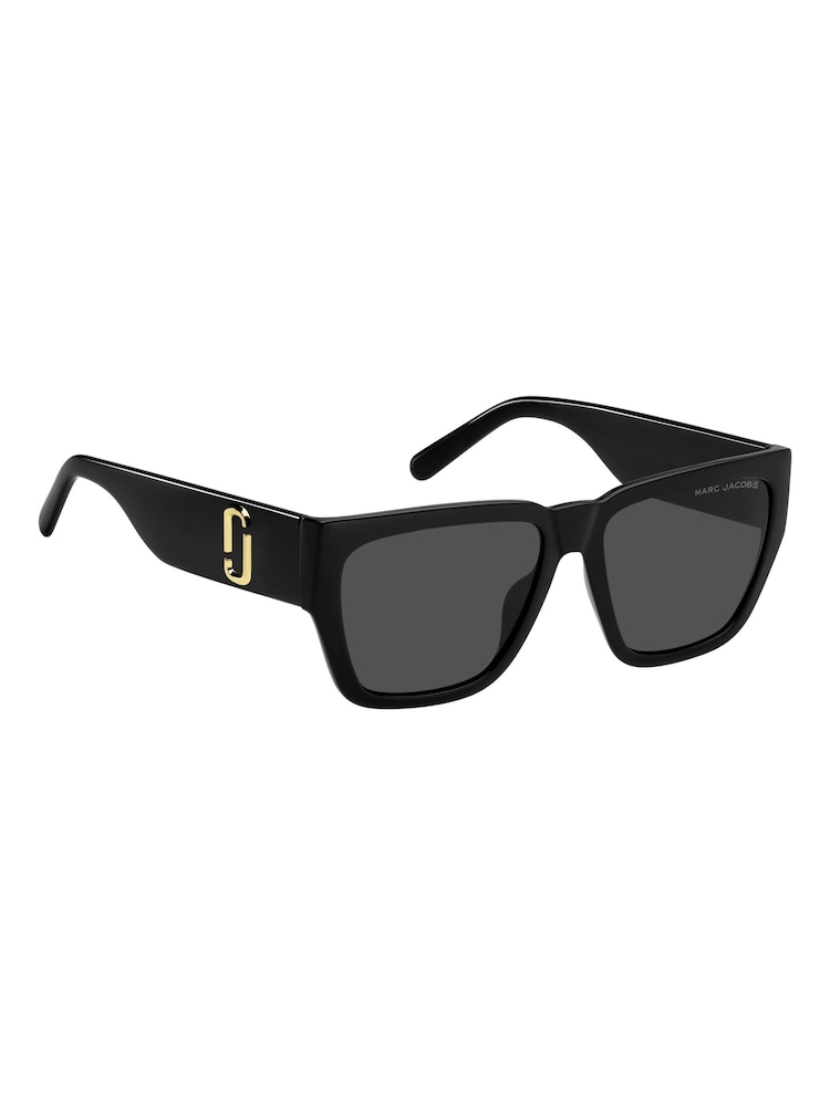 Marc Jacobs Black Rectangular Sunglasses - Image 1 of 4 Marc Jacobs Black Rectangular Sunglasses - Image 1 of 4