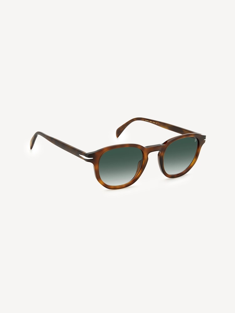 Eyewear by David Beckham Round Havana and Silver Sunglasses - Image 1 of 4 Eyewear by David Beckham Round Havana and Silver Sunglasses - Image 1 of 4
