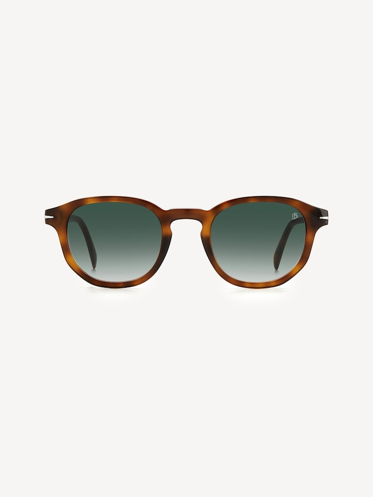 Eyewear by David Beckham Round Havana and Silver Sunglasses - Image 2 of 4 Eyewear by David Beckham Round Havana and Silver Sunglasses - Image 2 of 4