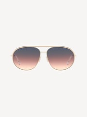 Isabel Marant Gold Pilot Sunglasses - Image 1 of 4