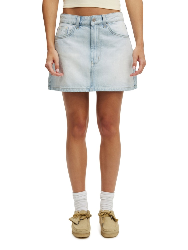 Cotton On Light Blue Original Denim Mini Skirt - Image 6 of 6
