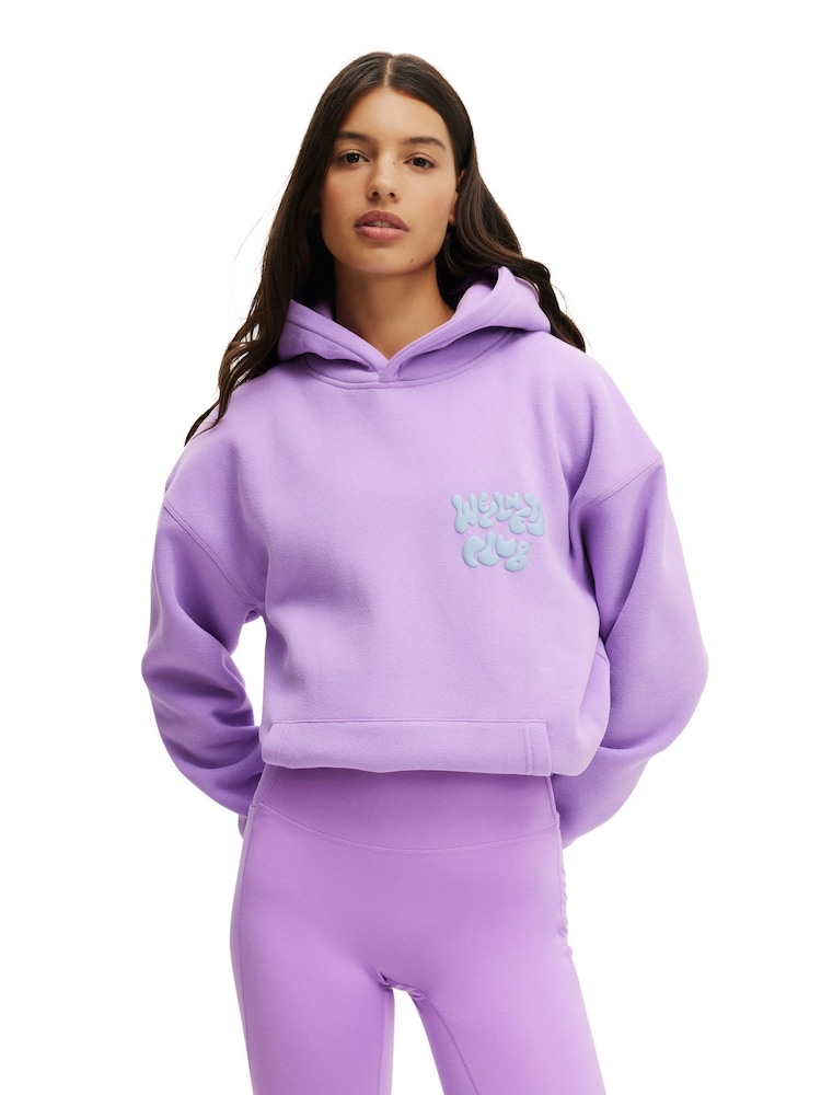Cotton On Purple Plush Premium Graphic Print Hoodie - Image 1 of 4