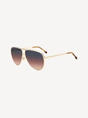 Isabel Marant Brown Squared Havana Sunglasses - Image 3 of 4