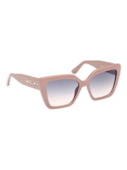 Guess Natural Butterfly Sunglasses in Shiny Beige - Image 7 of 8