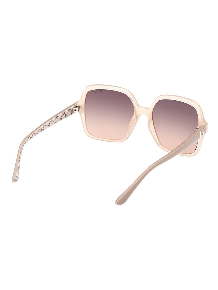 Guess Oversized Natural Shiny Sunglasses - Image 2 of 8