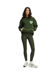 Cotton On Green Plush Premium Graphic Print Hoodie - Image 4 of 4