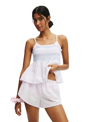 وردي فاتح - Cotton On Shirred Woven Sleep Set - صورة 1 من 4