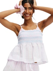 وردي فاتح - Cotton On Shirred Woven Sleep Set - صورة 3 من 4