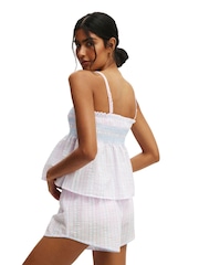 وردي فاتح - Cotton On Shirred Woven Sleep Set - صورة 4 من 4
