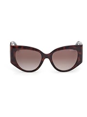 Guess Cat Eye In Dark Havana Brown Sunglasses - Image 1 of 8
