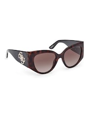 Guess Cat Eye In Dark Havana Brown Sunglasses - Image 2 of 8