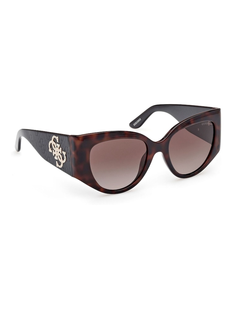 Guess Cat Eye In Dark Havana Brown Sunglasses - Image 2 of 8