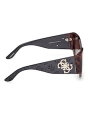 Guess Cat Eye In Dark Havana Brown Sunglasses - Image 3 of 8