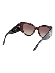 Guess Cat Eye In Dark Havana Brown Sunglasses - Image 4 of 8