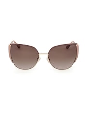 Guess Gold Tone Metal Cat Eye Sunglasses - Image 1 of 9