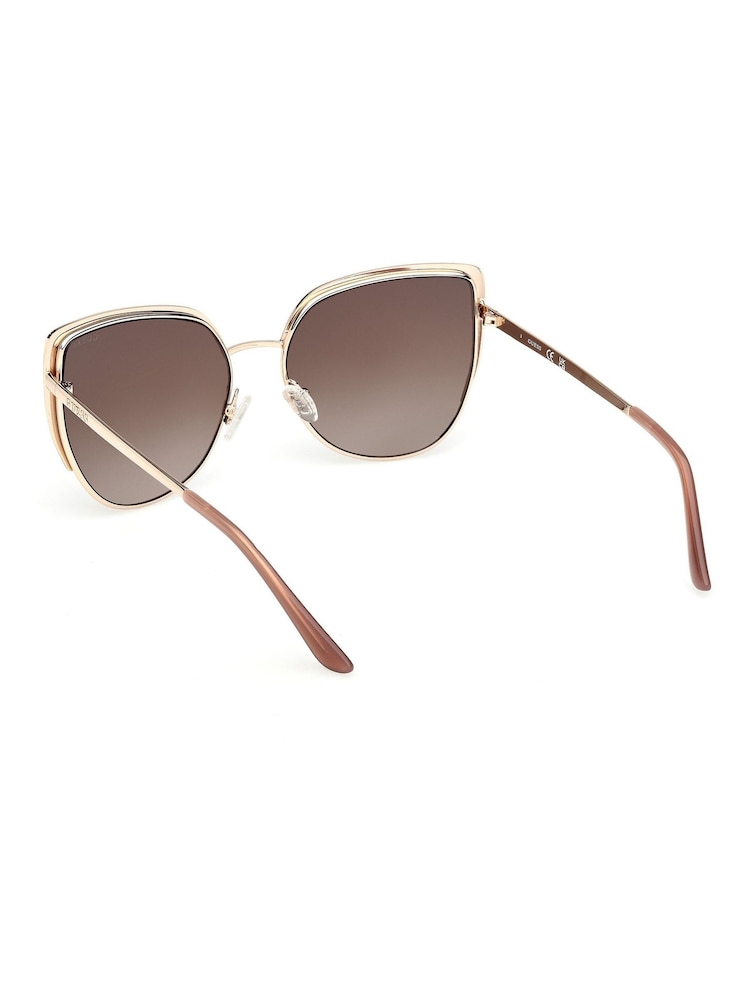 Guess Gold Tone Metal Cat Eye Sunglasses - Image 2 of 9