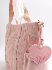 River Island Pink Girls Nylon Script Shopper Bag - Image 4 of 5