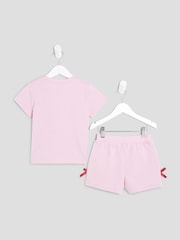 وردي - حزمة تحتوي على شورت مزين بفيونكة للبنات من River Island - صورة 3 من 6