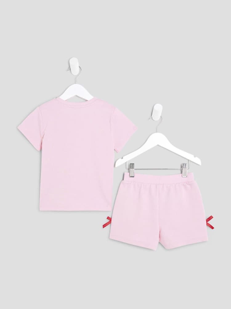 River Island Pink Bow Shorts Set - Image 2 of 5 River Island Pink Bow Shorts Set - Image 2 of 5