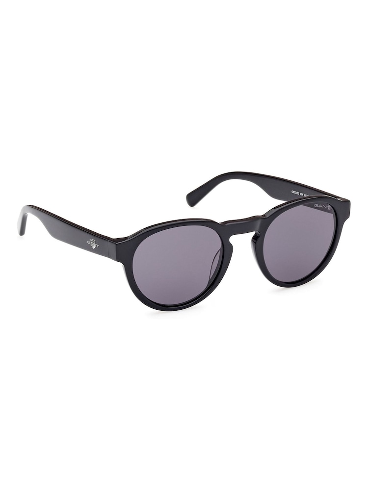 GANT Black Gant Round Shiny Black Sunglasses - Image 8 of 8