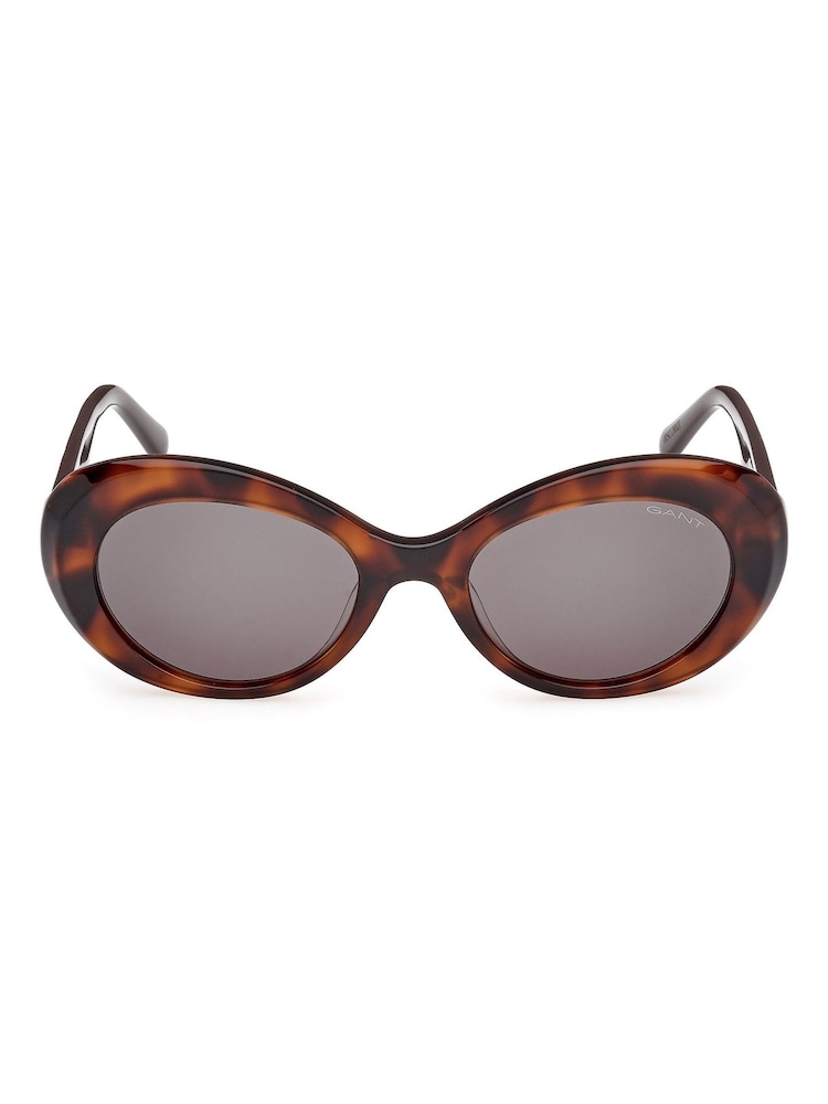 GANT Brown Oval Sunglasses In Dark Havana - Image 1 of 8