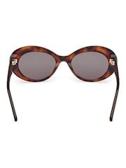 GANT Brown Oval Sunglasses In Dark Havana - Image 4 of 8