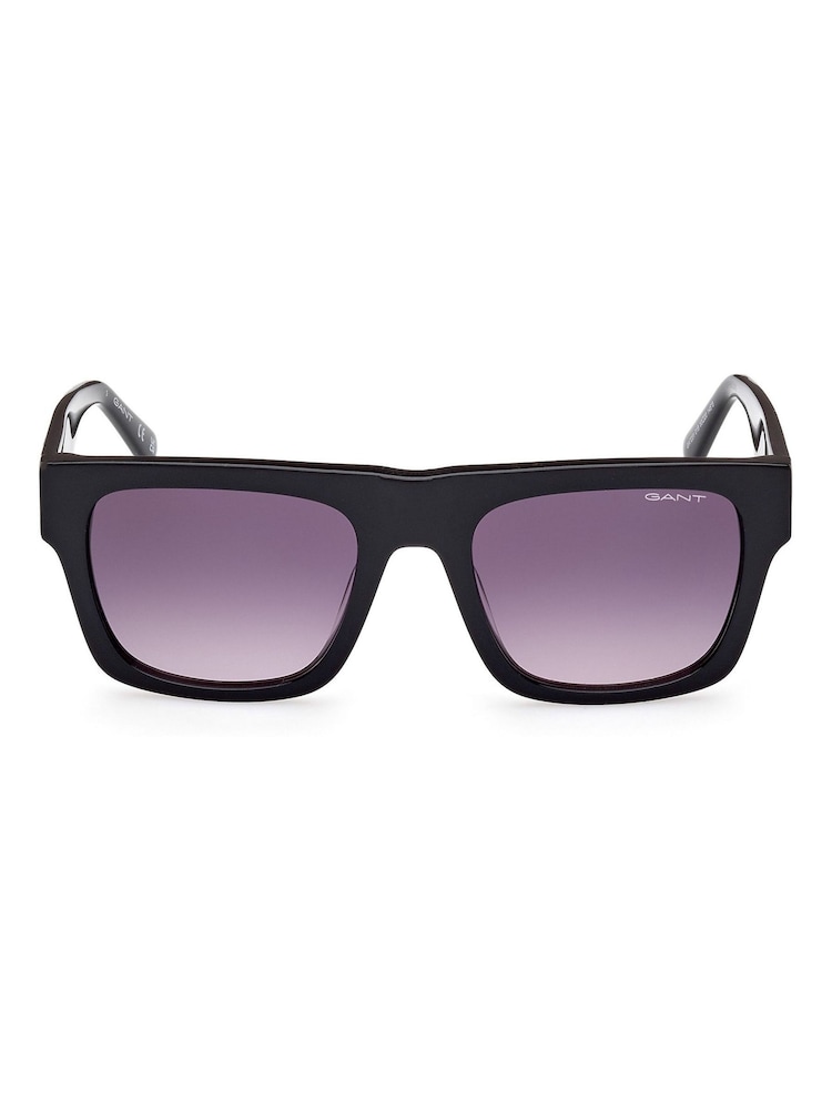 GANT Black Square Shiny Black Sunglasses - Image 1 of 9 GANT Black Square Shiny Black Sunglasses - Image 1 of 9