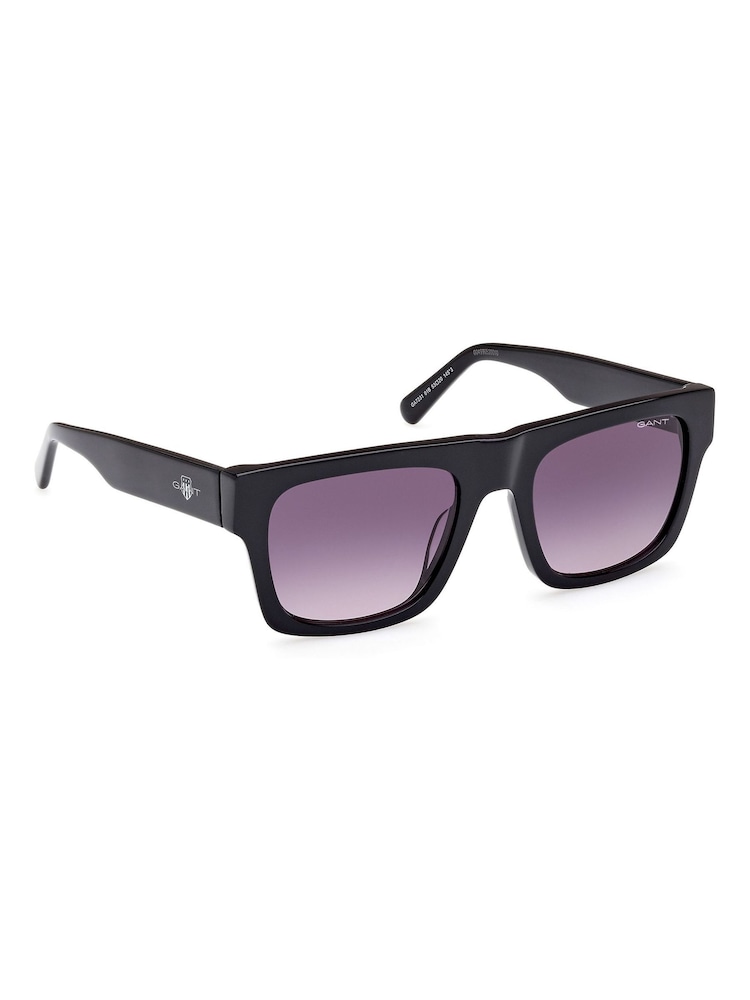 GANT Black Square Shiny Black Sunglasses - Image 11 of 11