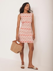 Mint Velvet Orange Geo Print Mini Dress - Image 1 of 7