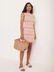 Mint Velvet Orange Geo Print Mini Dress - Image 4 of 7