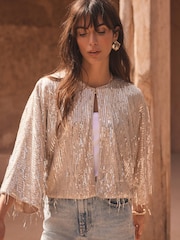 Mint Velvet Embellished Sequin Jacket - Imagen 2 de 8