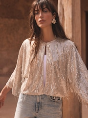 Mint Velvet Embellished Sequin Jacket - Imagen 3 de 8