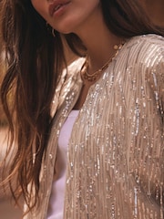 Mint Velvet Embellished Sequin Jacket - Imagen 5 de 8