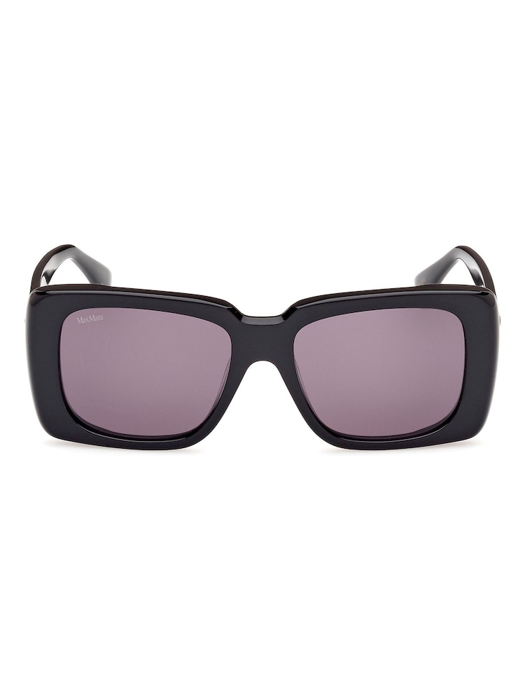 Max Mara Square Shiny Black Sunglasses - Image 2 of 9