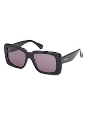 Max Mara Square Shiny Black Sunglasses - Image 4 of 9