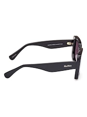 Max Mara Square Shiny Black Sunglasses - Image 9 of 9
